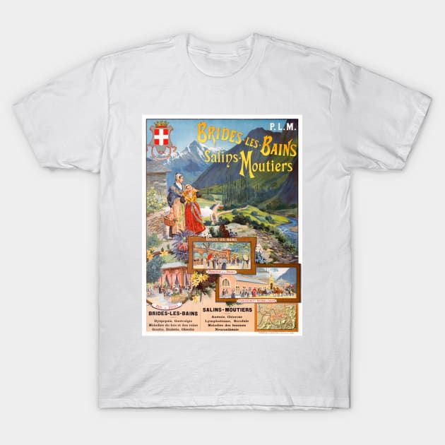 Brides-les-Bains France Vintage Poster 1895 T-Shirt by vintagetreasure